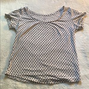 Extra Small White/Blue/Black Loft Short Sleeve